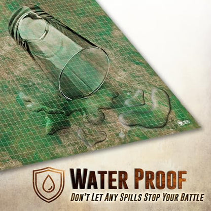Melee Mats Wargaming Battle Mat, 48"x72" - Terrain for Warhammer 40K, Dungeons and Dragons, Tabletop RPG, Miniatures & Strategy Games - Durable Vinyl Map - color: Grasslands+grids, size: 48"x72