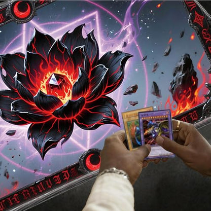 for MTG Playmat, for TCG Play Mat, 24 x 14 inches, Magic Game Card Mat Commander Playmat,Trading Card Inked Game Mat,Battle Game Rubber Non-Slip Mat - Lotus - color: Lotus