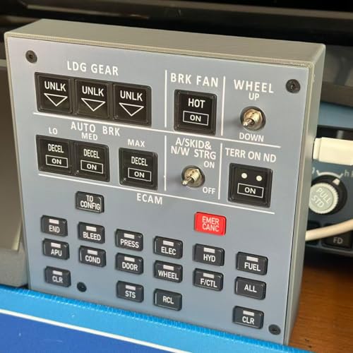 EnuoChbuild Flight Simulator Panel COCKPI Landing Gear Indicator Integrated Panel Compatible with Games on the Windows Platform - Supports Major Airplane Models