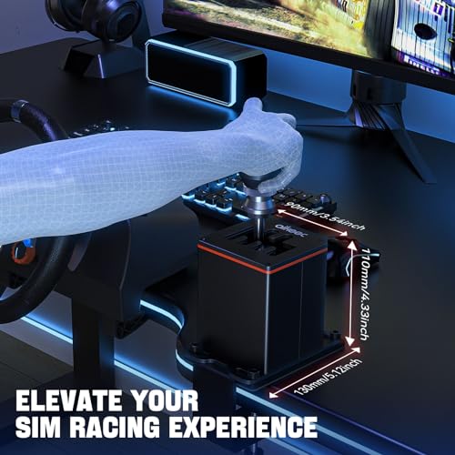aikeec USB Truck Simulator Shifter for Logitech G29 G27 G25 G920 Thrustmaster T300RS/T500 GT Sim Racing Shifter for PC Windows Racing Games, Froza, Dirt, WRC, Assetto Corsa ATS & ETS2 6+R - size: 6+R without clamp