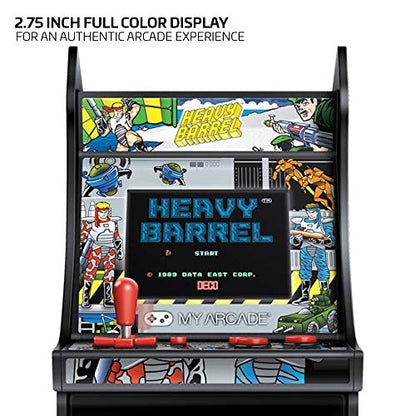 My Arcade Micro Player Mini Arcade Machine: Heavy Barrel Video Game, Fully Playable, 6.75 Inch Collectible, Color Display, Speaker, Volume Buttons, Headphone Jack - Electronic Games,DGUNL-3205 - style: Heavy Barrel