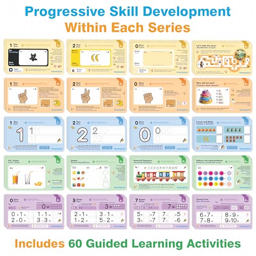 Bilingual Math Toy English Spanish Educational Kit for Preschoolers | STEAM Early Math & Logic Set | Hands-on Addition, Subtraction, Counting, Logic Games, Wooden Boards, Activity Cards