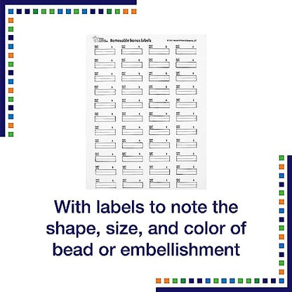 Elizabeth Ward Bead Storage Solutions Plastic Storage Tray and Bead Organizer with 78 Containers of Various Sizes, Tray, and Lid for Beads, Clear - style: 82-Piece