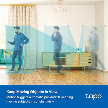Tapo 3K 5MP Indoor Security Camera for Baby Monitor, Pet Camera w/Smart Motion Tracking, 360° Pan/Tilt, IR Night Vision for Home Security, Works w/Alexa & Google, RoomCam 3K 360° - style: 3K 5MP