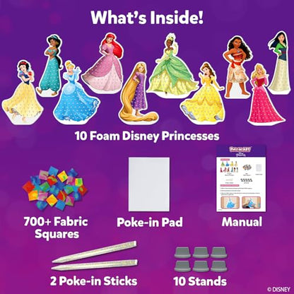 Skillmatics Poke-in Art – Disney Princesses, Mess-Free DIY Wood Craft Kit | Screen-Free Entertainment, Fun Colorful Creative Activity for Kids, Cinderella, Ariel, Gifts for Girls Ages 4, 5, 6, 7, 8, 9 - style: 3. Disney Princess