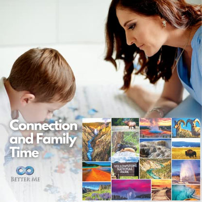 Better Me Yellowstone National Park 1000 Piece Puzzle - USA National Parks Puzzle Ideal for Hikers, Travelers, Adults, Teens & Family - Great National Park Gifts | Ideal for hikers, travelers, adults, teens & family - great national park gift - style: Yel