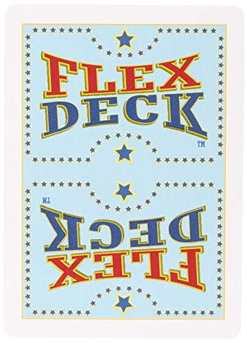 Flex Deck Playing Cards 3 in 1 Travel Game Deck with Card Games Domino Play and Word Games Compact Family Game for Camping Road Trips Classroom and Game Night