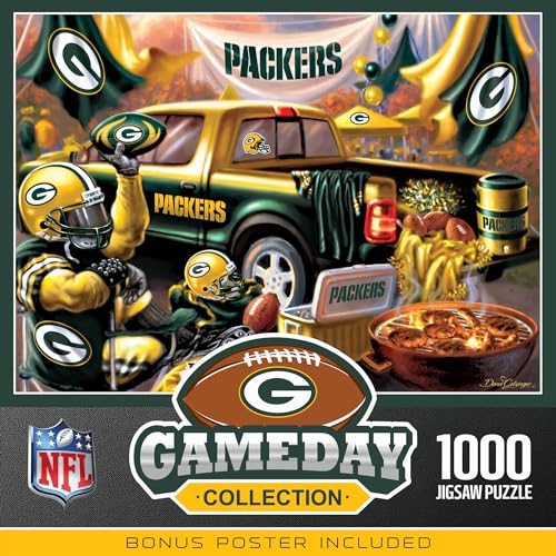 MasterPieces 1000 Piece Jigsaw Puzzle for Adults - NFL Green Bay Packers Gameday - 19.25"x26.75" - style: Green Bay Packers