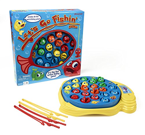 Let's Go Fishin' Game by Pressman - The Original Fast-Action Fishing Game!, 1-4 players - style: Let's Go Fishin'