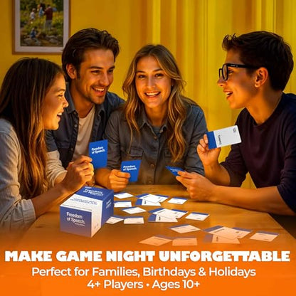 Card Board Games for Adults - Party Games for Friends and Family Game Night | Freedom of Speech Card Board Game - Family Edition - Fast-Paced - Guess The Word - Easy to Play - color: Freedom of Speech Family