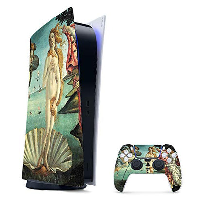 MightySkins Gaming Skin for PS5 / PlayStation 5 Digital Edition Bundle - Birth of Venus | Protective Viny wrap | Easy to Apply and Change Styles | Made in The USA - color: Birth Of Venus, size: PS5 Digital Edition Bundle