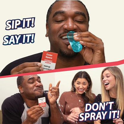 Swallow Your Words Card Games - Board Game for Family Game Night, Sip It, Say It, Don't Spray It, Multiplayer Game, Guess The Phrase Before The Timer Runs Out, Ages 8+ - style: Swallow Your Words