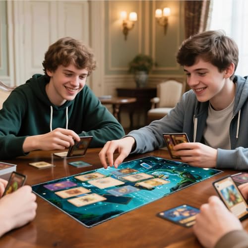 for MTG Playmat, for TCG Play Mat, 24 x 14 inches, Magic Game Card Mat Commander Playmat,Trading Card Inked Game Mat,Battle Game Rubber Non-Slip Mat - Magic Book - color: Magic Book