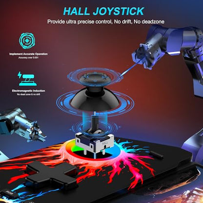 CYOYPPY Joypad Controller for Nintendo Switch/OLED, Wired Switch Pro Controllers with Hall Joystick, One-Piece Switch Controller Replacement Handheld Mode, Switch Remote with Turbo