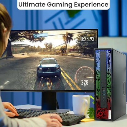 BTO BX8G2 RGB Gaming Desktop Computer PC – Intel Core i5-6500 6th Gen Processor – 16GB DDR4 RAM – 256GB SSD – GeForce GT 1030 – RGB Keyboard & Mouse – Wi-Fi – Windows 11 Pro (Renewed) - style: Starter Gaming PC