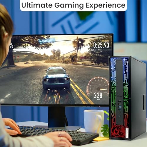 BTO BX8G2 HP RGB Gaming Desktop PC – Intel i7 6th Gen Processor – 16GB DDR4 RAM – 512GB SSD – GeForce GT 1030 – RGB Keyboard & Mouse – Gaming Computer – Windows 11 Pro (Renewed)