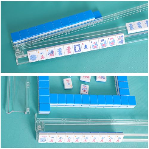 American Mahjong Tiles (1.2”,Tiles Only), 166 Pcs American Mahjong Tile Set with Blue Color - color: Blue