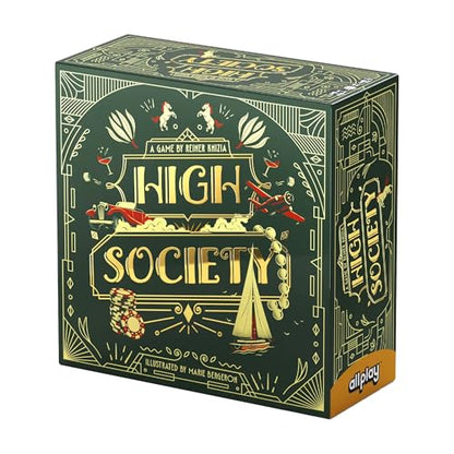 Allplay High Society Board Game, Knizia Auction Card Game, 3-5 Players | Build Shuttles & Schedule Space Cruises to Become the Next CEO | Tableau Building | Ages 14+ | 120 Minutes