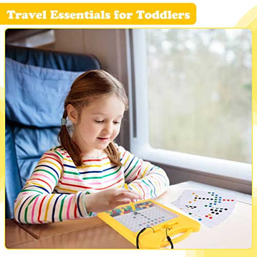 Magnetic Drawing Board for Kids, Toddler Magnet Doodle Board with 2 Pens, Magnetic Dot Art, Fine Motor Skills Toys, Airplane Travel Essentials Toys for Boys Girls (Yellow Cat) - color: Yellow Cat
