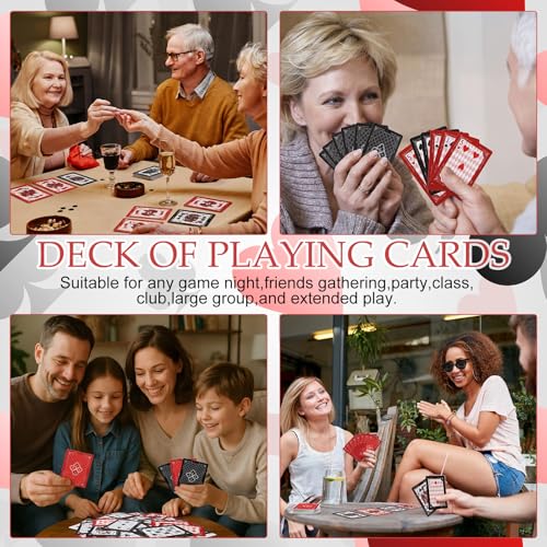 Zubebe 24 Pcs Dark Aesthetic Playing Cards Bulk, Deck Gothic Poker Cards Set, Black Red Card Deck for Party Game Night, Card for Adults Teens Gift