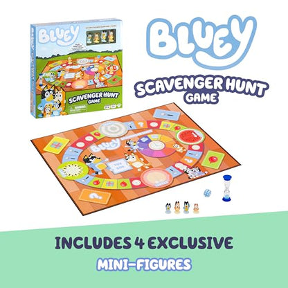 Bluey Scavenger Hunt Board Game, Cooperative Play with 4 Exclusive Mini-Figures, Learning Toys for 5+ Year Old, Fun Toy Token Collecting Game - style: Bluey Scavenger Hunt Game V2