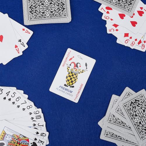 arricraft Felt Card Table Game Cover, Round Tablecloth Table Protector for Card Games Mahjong Board Games - color: Blue