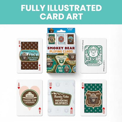 Masterpieces Smokey Bear Playing Cards - Premium Quality, Educational, and Fun Activity for Kids and Families - Great Gift Idea for Holidays, Birthdays, and Everyday Playtime - style: Smokey Bear