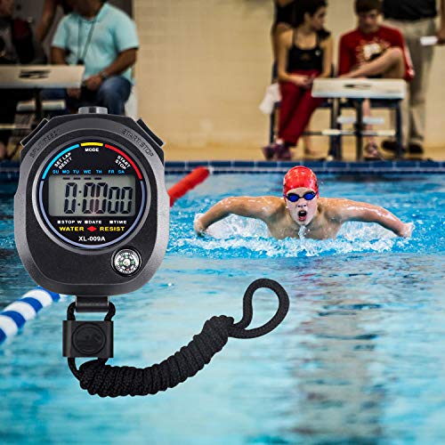 KingL Digital Stopwatch Timer - Interval Timer with Large Display (Stopwatch*5) - style: style1 /5pack