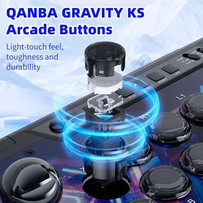 qanba Q3 Obsidian Silent Arcade Joystick Multifunction Edition for PC (Fighting Stick)