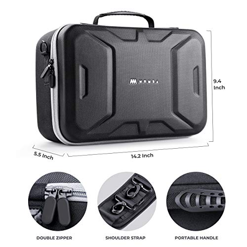 Mumba Deluxe Carrying Case for Nintendo Switch 1 & Switch OLED, [Max Version] All-in-One Travel Storage Bag, Holds Console, Dock, Pro Controller, 27 Game Cards,& More, Hard Shell Protection (Black)