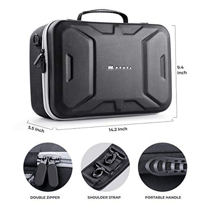 Mumba Deluxe Carrying Case for Nintendo Switch 1 & Switch OLED, [Max Version] All-in-One Travel Storage Bag, Holds Console, Dock, Pro Controller, 27 Game Cards,& More, Hard Shell Protection (Black)