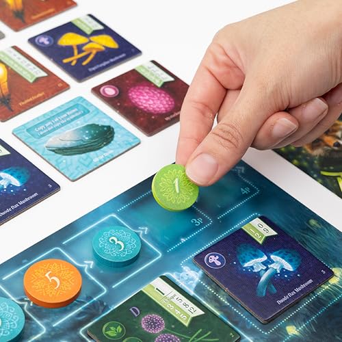 Nocturne, Fox Mystic Spatial Set Collection & Bidding Strategy Board Game | 1-4 Players, Ages 10+, 30-45 Mins, Enchanting Forest