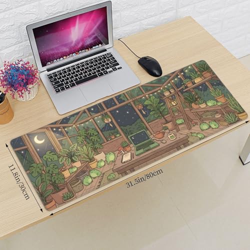 Extended Gaming Mouse Pad, Large Mouse Mat, XL Desk Pad for Keyboard and Mouse, Non-Slip Rubber Base & Stitched Edges for Gamer Office 31.5x11.8 in - color: 4