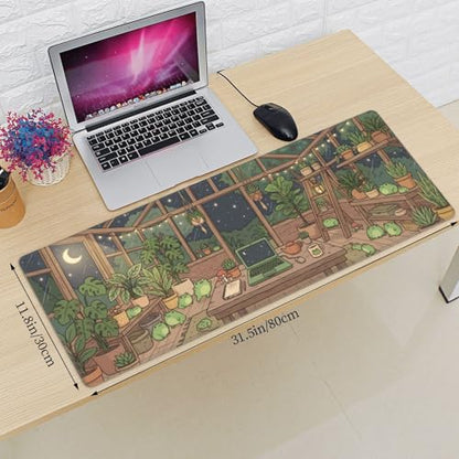 Extended Gaming Mouse Pad, Large Mouse Mat, XL Desk Pad for Keyboard and Mouse, Non-Slip Rubber Base & Stitched Edges for Gamer Office 31.5x11.8 in - color: 4