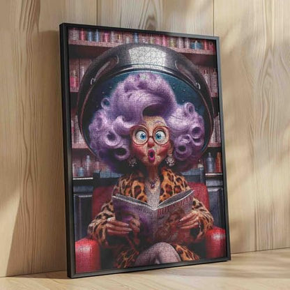 Old Lady Jigsaw Puzzles Old Woman 1000 Pieces for Adult Grandma Intellectual Decompressing Fun Family Game Challenging for Family Friend Game 19.7 x 27.6 Inch - color: Old Woman-a15