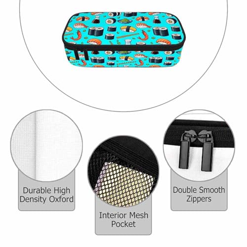 Sushi Rolls Pencil Case Seafood Prawn Chopsticks Japanese Asian Food Pencil Bag Pouch Box Organizer for School Student Boy Girl Office - color: Sushi Rolls