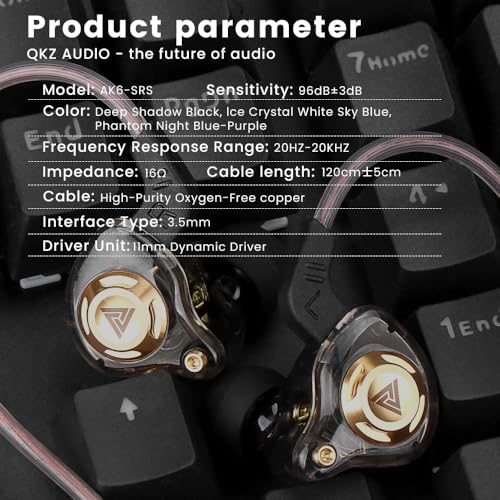 Wired Gaming Earbuds in-Ear Headphones HiFi Game Head Phones in Ear Monitors Deep Bass Sound Wired-Earbuds with 1DD 10mm Dynamic Driver Inear Earphones IEM for Music Gaming Video Calling (Black) - color: 블랙.