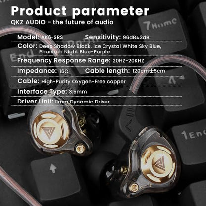Wired Gaming Earbuds in-Ear Headphones HiFi Game Head Phones in Ear Monitors Deep Bass Sound Wired-Earbuds with 1DD 10mm Dynamic Driver Inear Earphones IEM for Music Gaming Video Calling (Black) - color: 블랙.