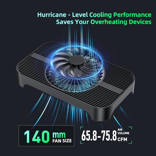 X3-V2 USB Cooling Fan, 18dB Ultra Quiet 140mm USB PC Fan with 3 Speeds Controller, Built-in Cable for Cooling Mini PC, Router, Receiver, Amplifier, DVR, PlayStation, Xbox, Computer Cabinet