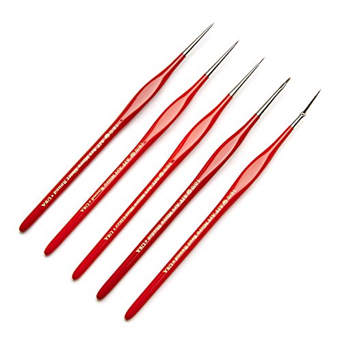 AIT Art Select Micro Detail Brush Set, 5 Miniature Paint Brushes for Fine Detail, Handmade in USA for Trusted Performance, Triangular Handle Design for the Best Grip and Ultimate Precision