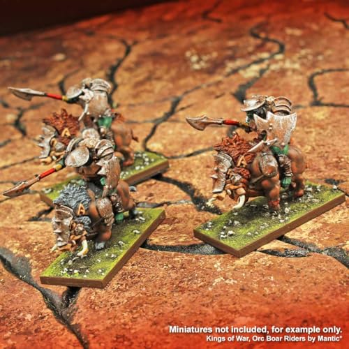 LITKO Ready Base Kit | Compatible with The Old World | 25x50mm Cavalry | Twenty 3mm plywood bases + magnets | Magnetize minis for storage & steel trays | Infantry - style: 25x50mm Rectangular