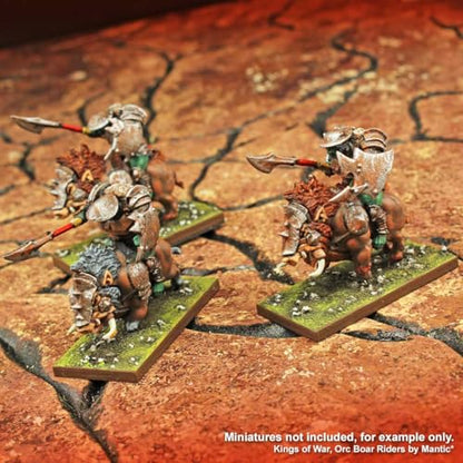 LITKO Ready Base Kit | Compatible with The Old World | 25x50mm Cavalry | Twenty 3mm plywood bases + magnets | Magnetize minis for storage & steel trays | Infantry - style: 25x50mm Rectangular