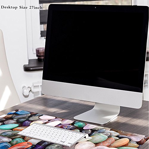 XXL Professional Large Mouse Pad & Computer Game Mouse Mat (35.4x15.7x0.1IN, 90x40 Cobble) - color: 90x40 Cobble, size: 35.4x15.7x0.1IN