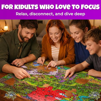 QUOKKA 1000 Piece Jigsaw Puzzle for Adults Emerald Kingdom – Puzzles for Adults 1000 Pieces Premium Box Packaging - Extra Fun Hidden Secrets & Audio Story – Perfect Relaxation Creativity Gift - color: Oz