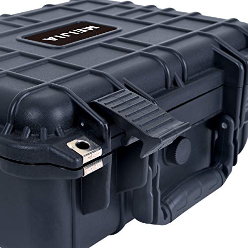 MEIJIA All Weather IP67 Waterproof Hard Camera Case,Hard Protective Case,Hard Case with Customizable Foam,Fit Use of Drones,Camera,Equipments,Pistols(Black,13.35 x11.63x5.98inches) - color: Black, size: 13.35 x11.63x5.98inches
