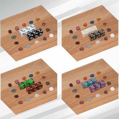 56 PCS MTG Counter Dice Set with D20 for MTG Card Game | 48 PCS Life Counters & 8 PCS D20 in 8 Colors & 1 Grey Velvet Bag