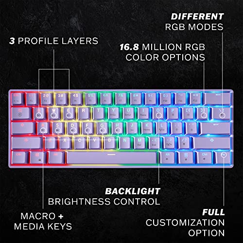 HK Gaming Keycap Set for Mechanical Keyboard - color: Lavender, size: Gateron Mechanical Red
