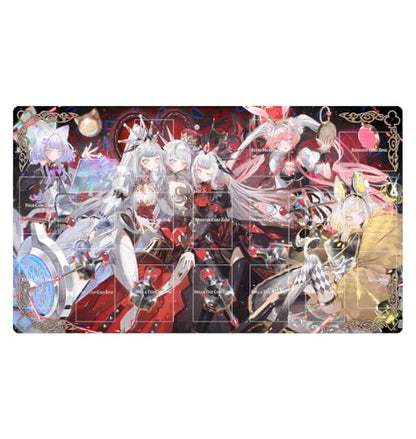 Playmat with Zones Maliss P White Rabbit TCG CCG Trading Card Game Mat & One Bag(ZC020-6)