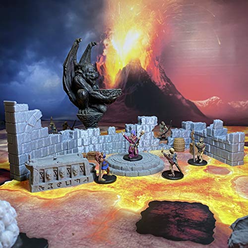 Wall Ruins Set 1 - Tabletop Game Terrain for D&D and Fantasy Role Playing Games - 28mm Scale