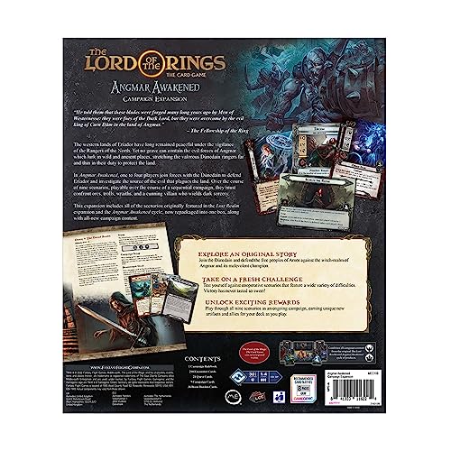 The Lord of the Rings The Card Game Angmar Awakened CAMPAIGN EXPANSION - Cooperative Adventure Game, Strategy Game, Ages 14+, 1-4 Players, 30-120 Min Playtime, Made by Fantasy Flight Games